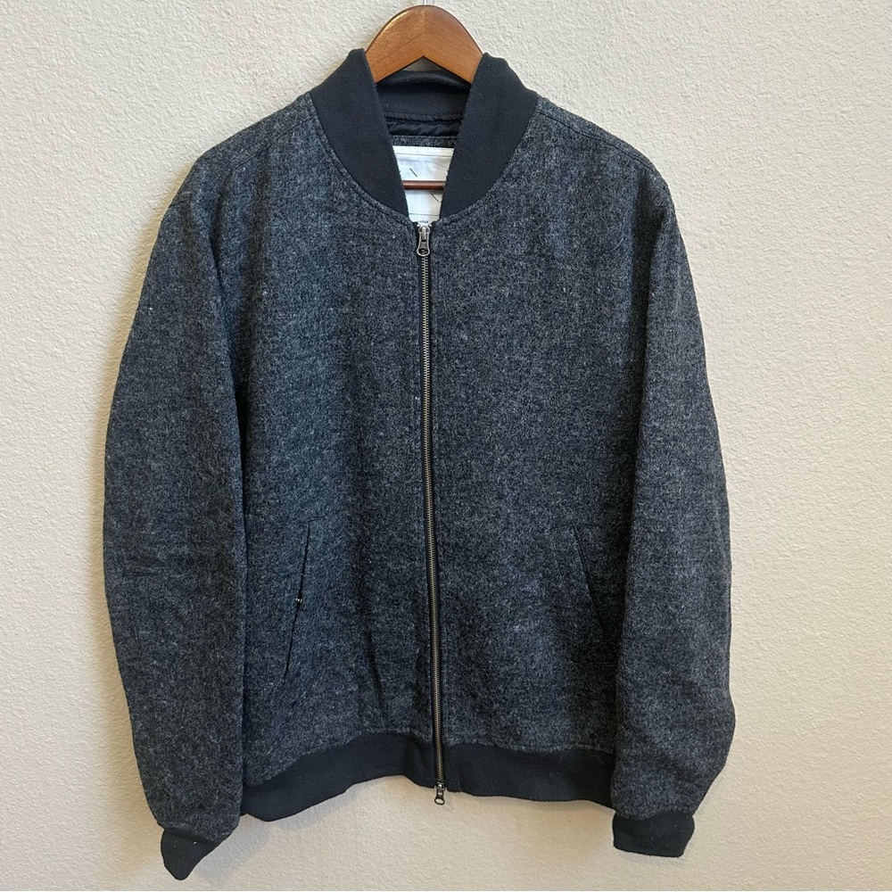 Saturdays Surf NYC Men’s Wool Blend Full Zip Bomber Jacket